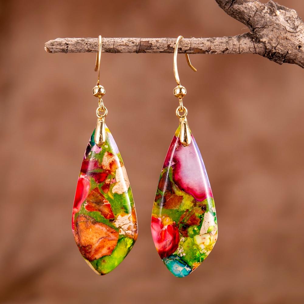 Boucles d'oreilles en Jaspis Regaliet – Serenelle