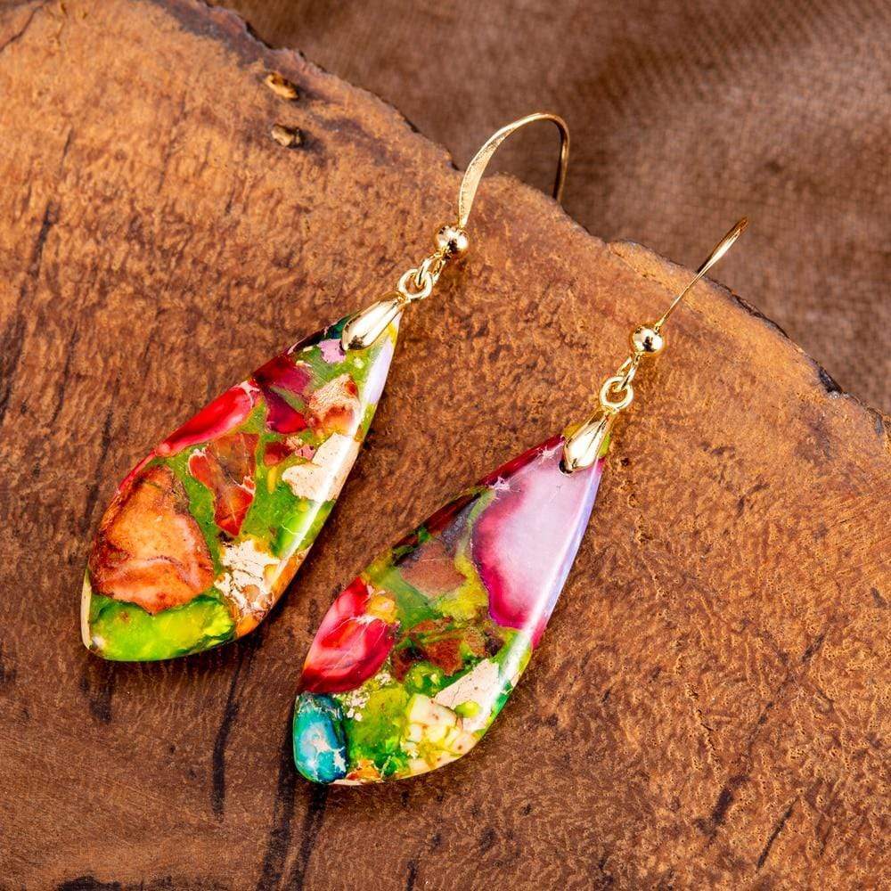 Boucles d'oreilles en Jaspis Regaliet – Serenelle