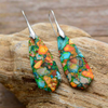 Boucles d'oreilles en jaspe impérial coloré
