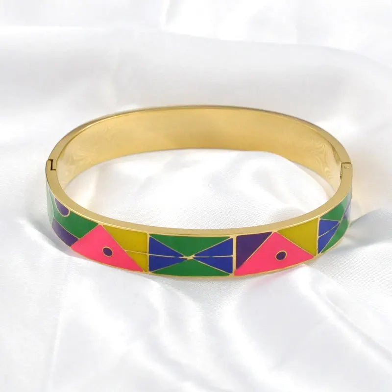 Bracelet géode charme doré