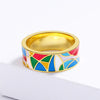 Bague en zirconium émaillé classique – Nadia