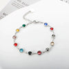Bracelet charm en cristal arc-en-ciel