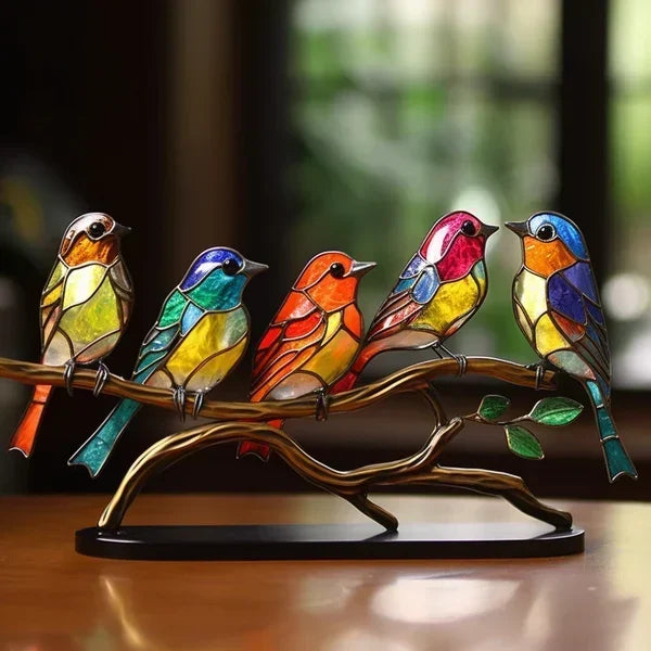 Oiseaux en verre coloré pour un design d'intérieur élégant - ChicGlass Birds