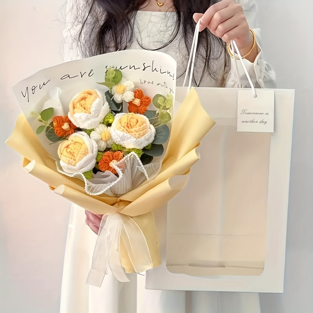 Bouquet de Fleurs au Crochet Fait Main – Le Cadeau Parfait pour la Fête des Mères
