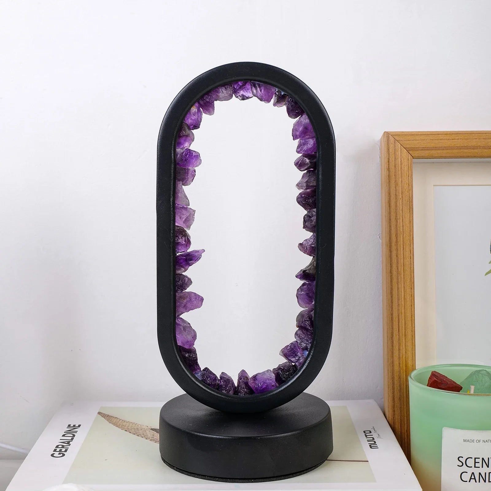 Lampe en Améthyste Fait Main - Serenith