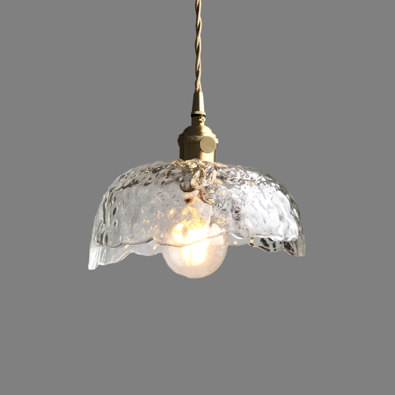 Suspension en Verre Élégante – Lampe Suspendue en Laiton et Verre Moderne