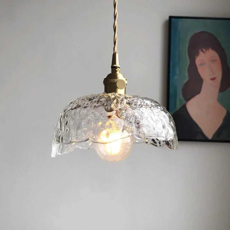 Suspension en Verre Élégante – Lampe Suspendue en Laiton et Verre Moderne