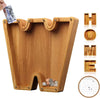 Tirelire TreasureNest | Tirelire en bois personnalisée avec des motifs de lettres de l'alphabet