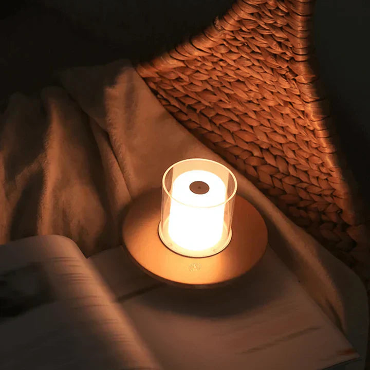 Bougie Induction LED Moderne – Lumière Sèche et Élégante