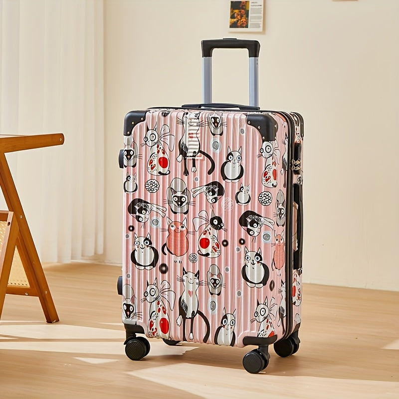 Valise de luxe Graffiti sur le thème de l'espace – Valise aérienne de 24 pouces avec roulettes pivotantes et verrou TSA