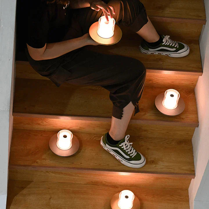 Bougie Induction LED Moderne – Lumière Sèche et Élégante