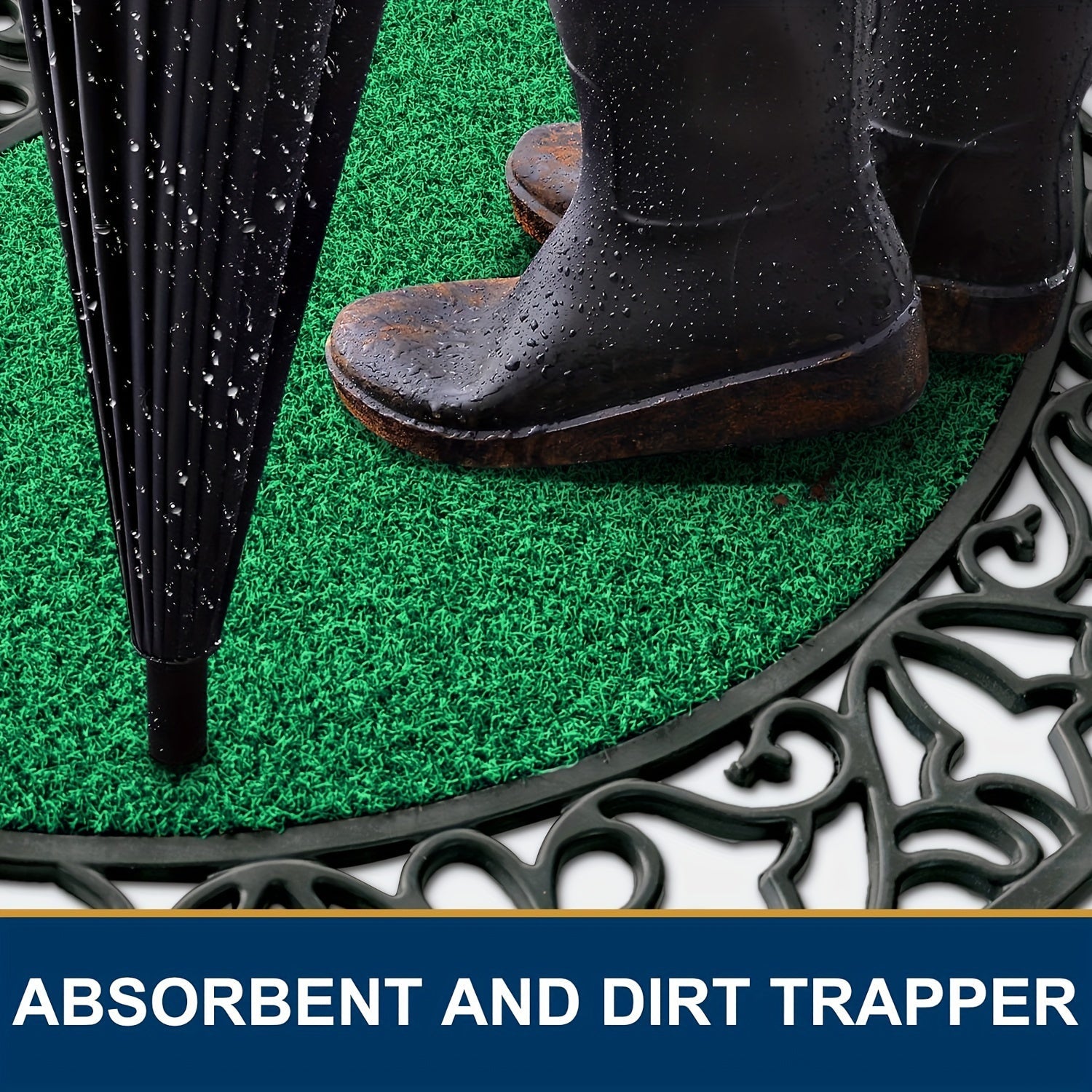 Tapis de Porte en PVC Résistant – Antidérapant et Absorbant pour Grandes Portes