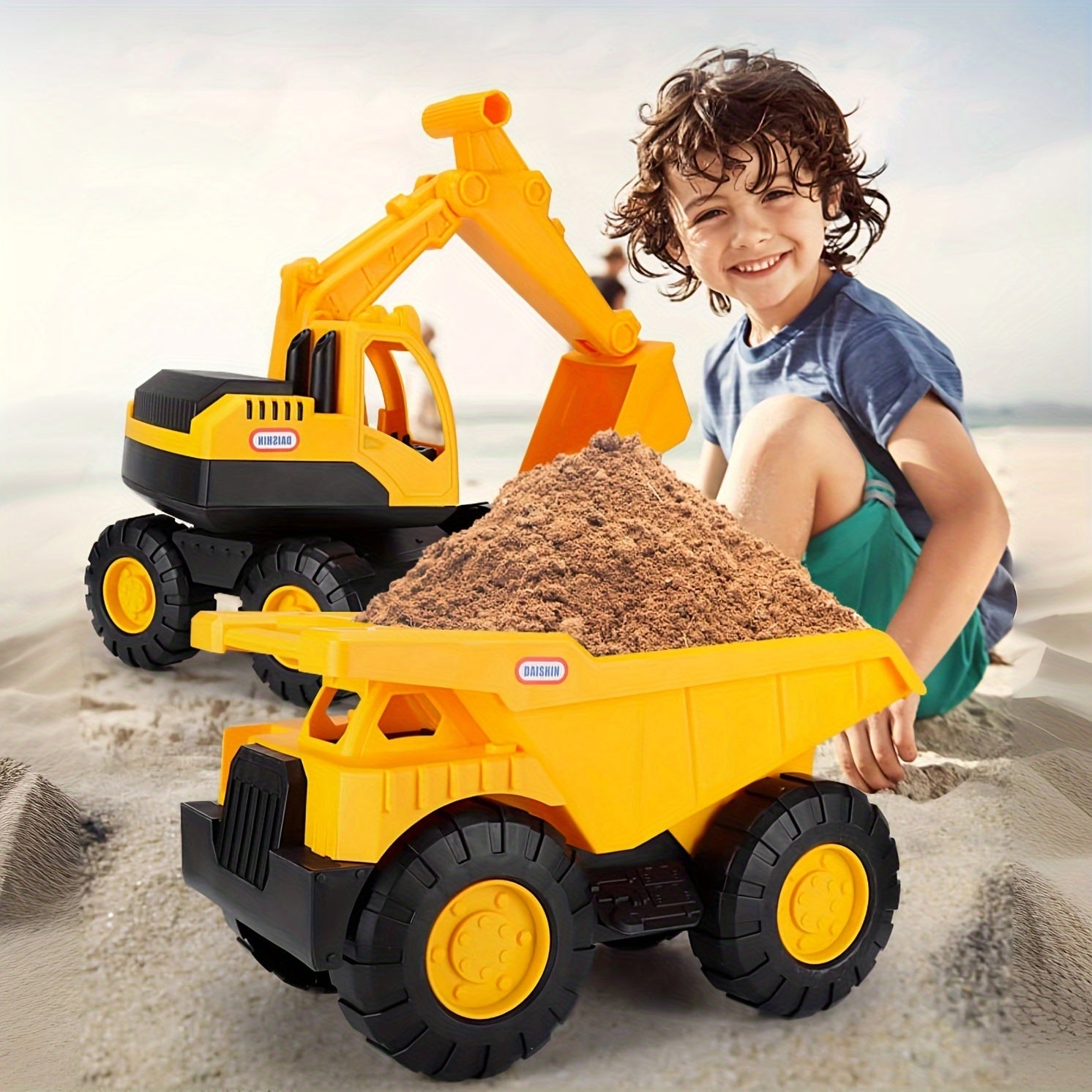 Camion de Jouet Pelle – Parfait pour les Aventures en Plein Air et à la Plage
