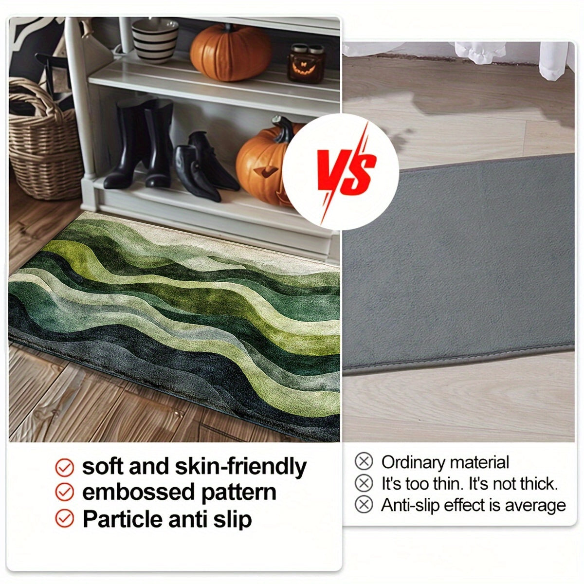 Tapis de Bain à Motif Géométrique – Parfait pour la Salle de Bain ou l'Entrée