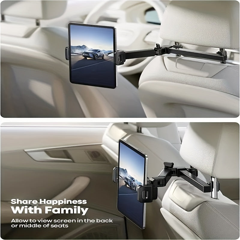 Support de Tablette pour Appuie-tête de Voiture – Support Réglable pour Tablettes et Smartphones