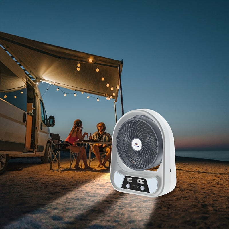 Ventilateur Solaire Portable et Lampe de Nuit – Multifonctionnel et Rechargeable