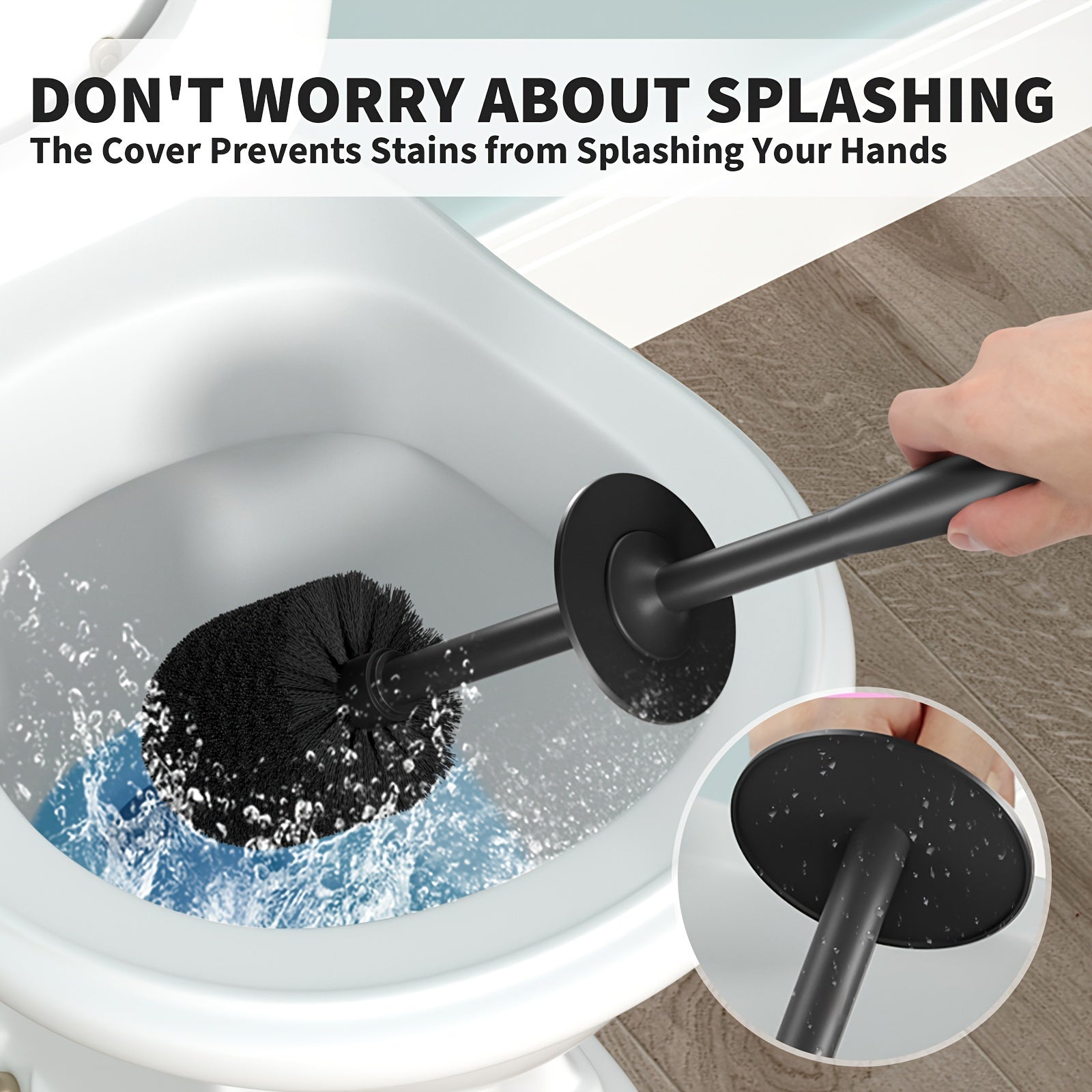 Brosse de Toilette Élégante avec Support - Pour une Salle de Bain Propre