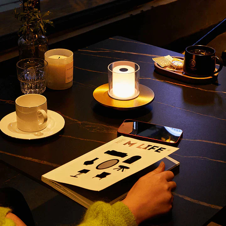 Bougie Induction LED Moderne – Lumière Sèche et Élégante