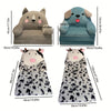 ÉléganceEnfant Canapé-Lit Pliant en Peluche | Chaise convertible et lavable, idéale pour la chambre et la salle de jeux