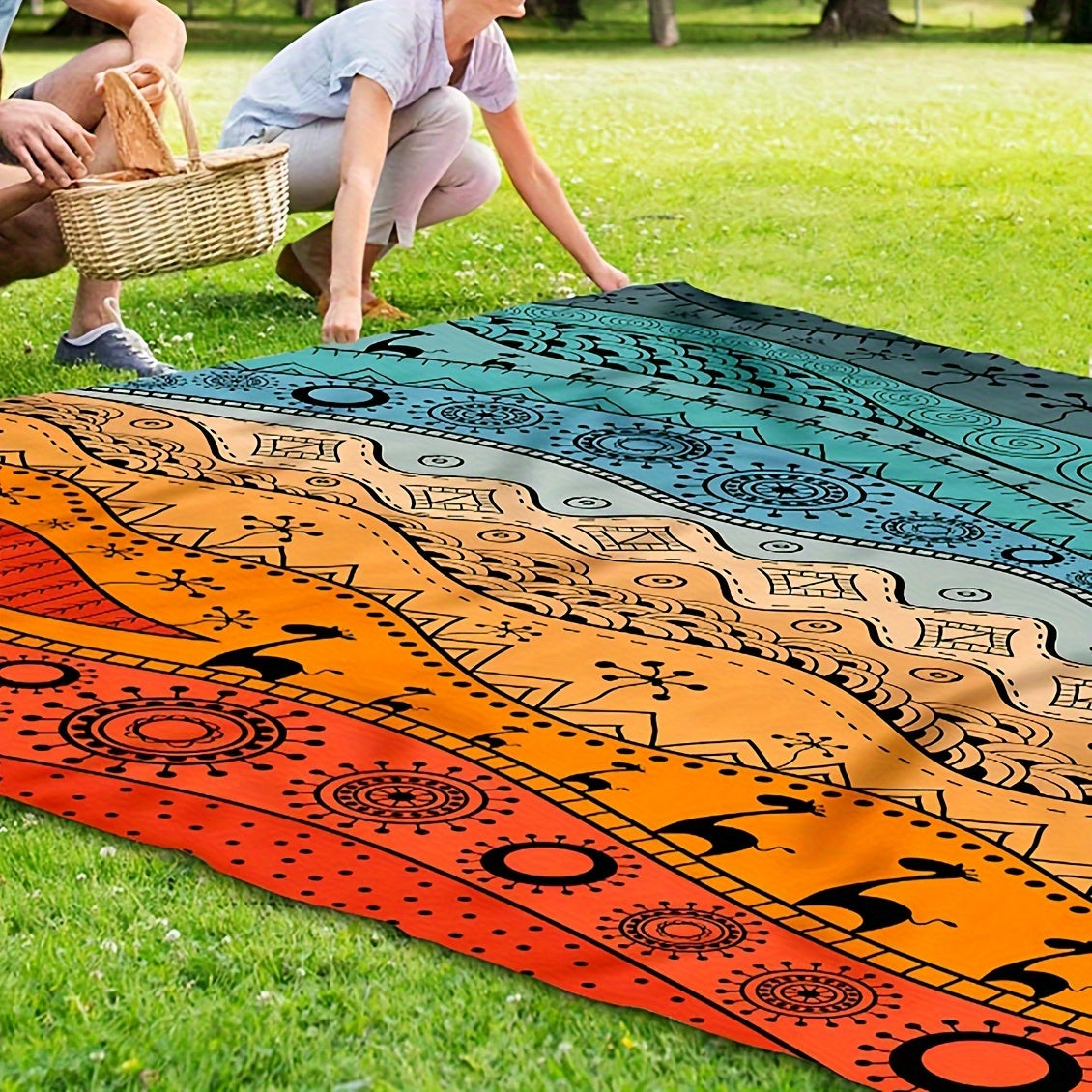 TropiComfort Tapis de Plage Oversized – Spacieux, Durable et Résistant au Sable