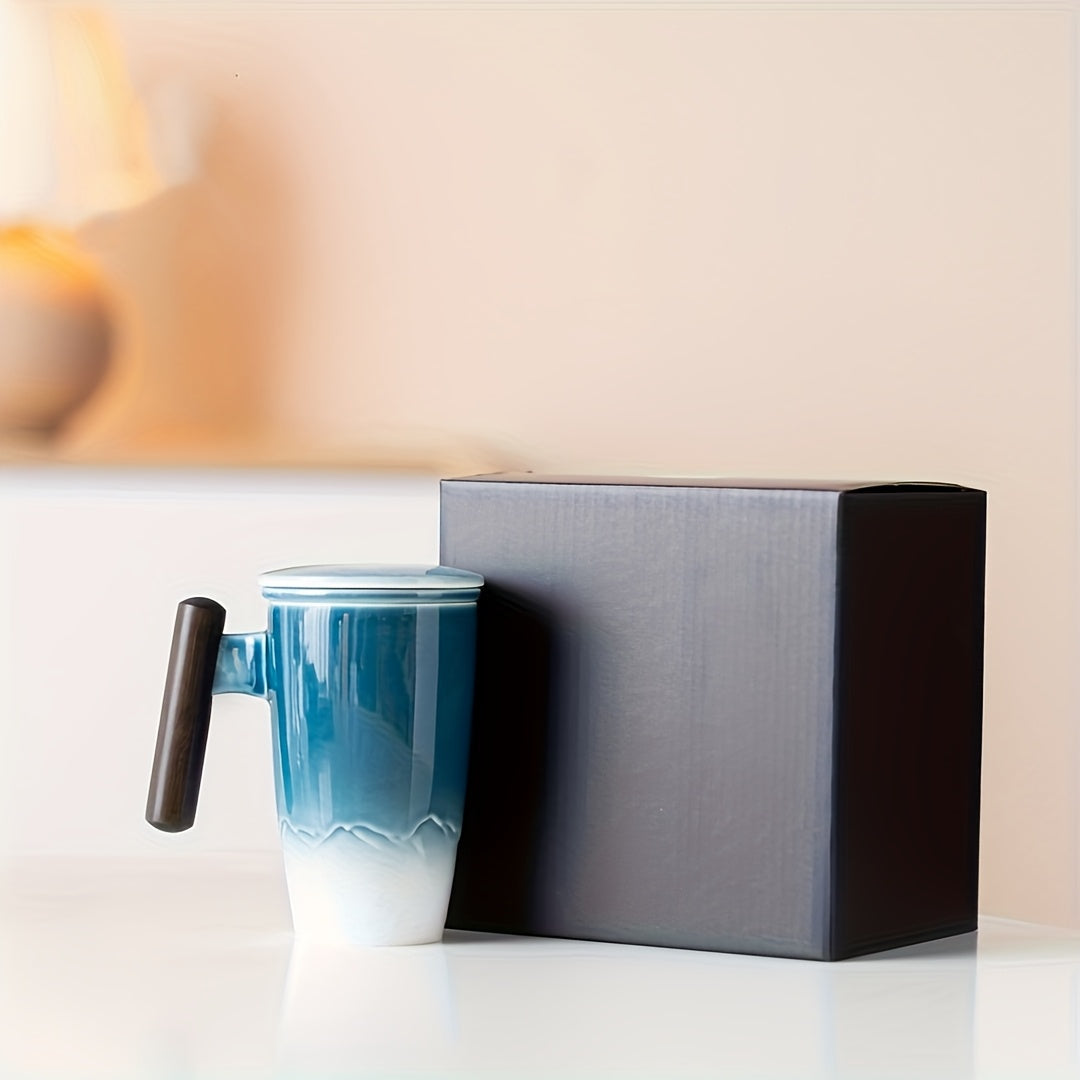 Tasse à Thé en Céramique Artisanale avec Filtre – Design Authentique et Utilisation Pratique
