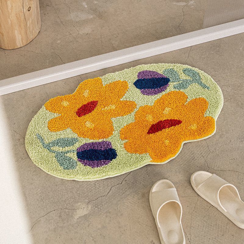 Bloemen Comfort Badmat | Durable et facile à nettoyer, idéal pour créer une ambiance douillette dans la salle de bains.