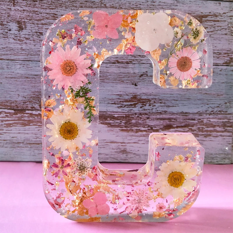 Veilleuse FloraGlow Flower | Lampe à initiales décorative avec éclairage LED doux pour une ambiance romantique