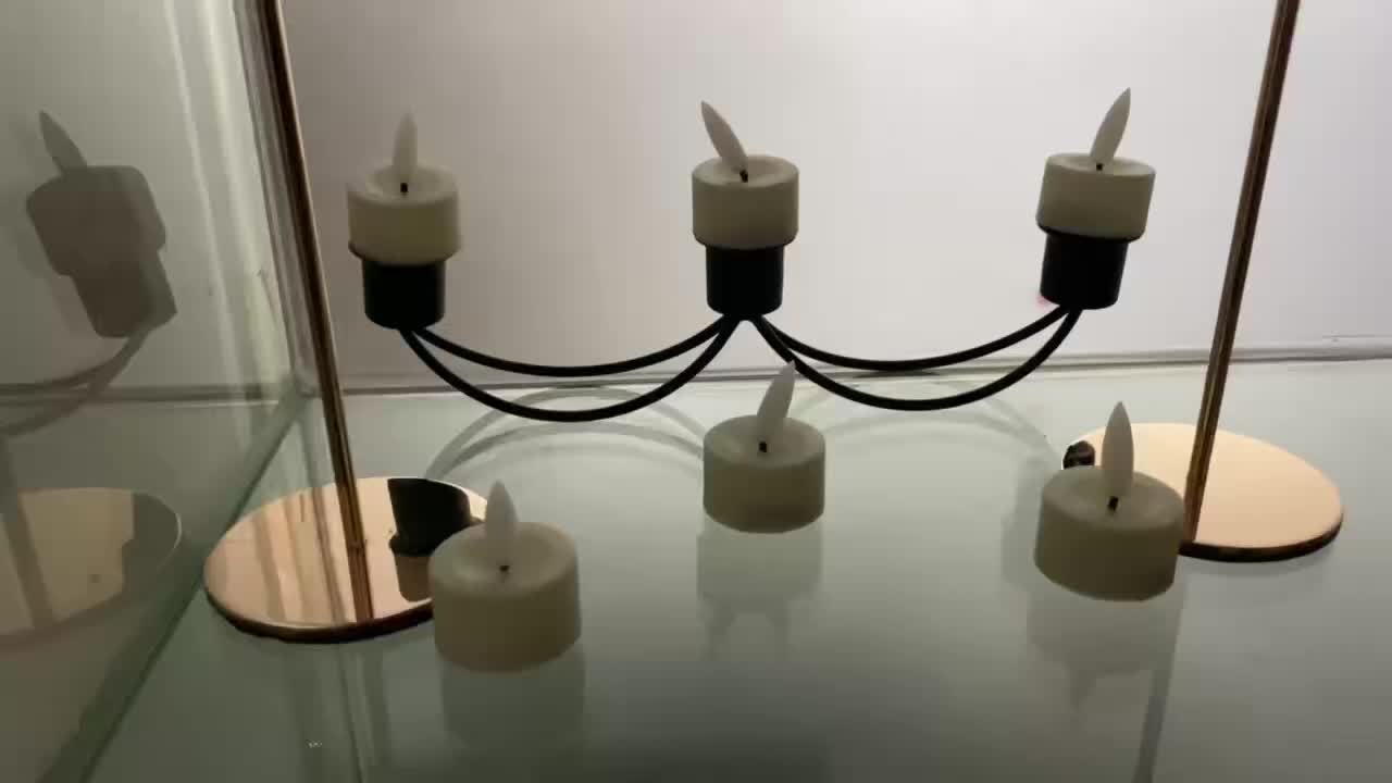 Bougies chauffe-plat sans flamme magiques - Ensemble avec télécommande et minuterie dimmable