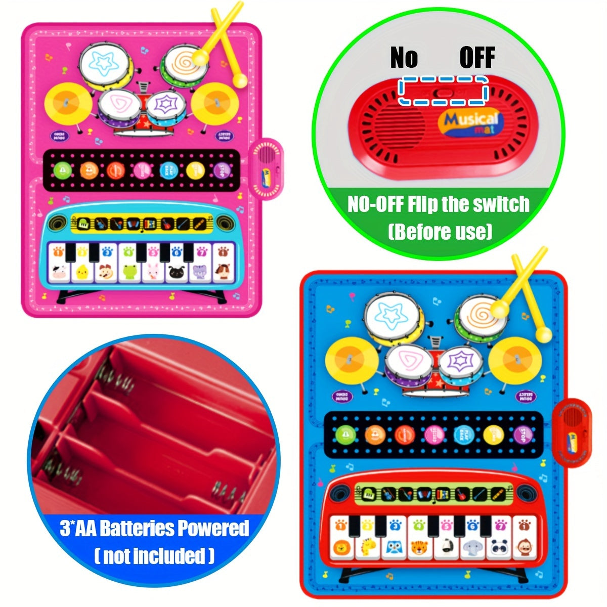 Tapis de Jeu Musical Coloré - Pour une Expérience Musicale Créative