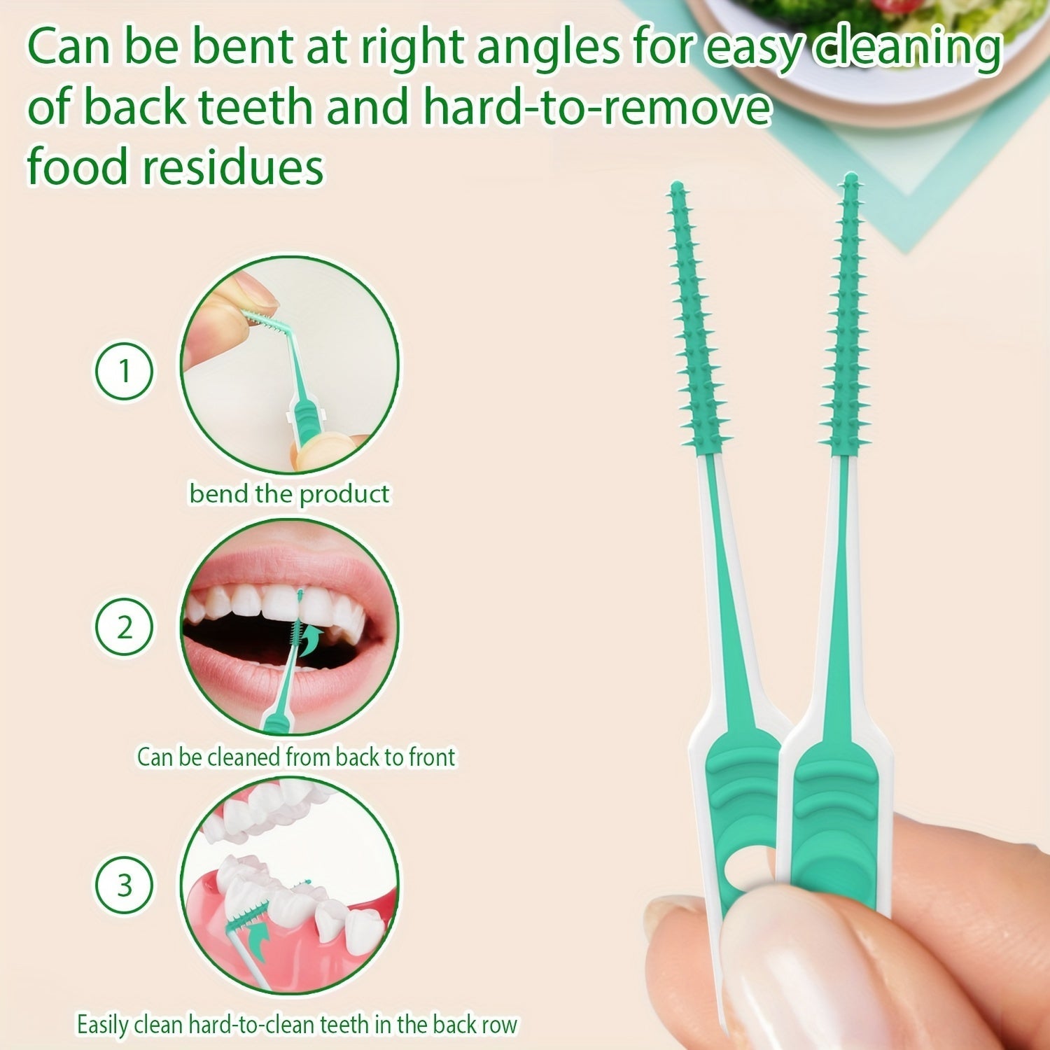 Brossettes Interdentaires Douces – Rafraîchies à la Menthe et Conçues Ergonomiquement