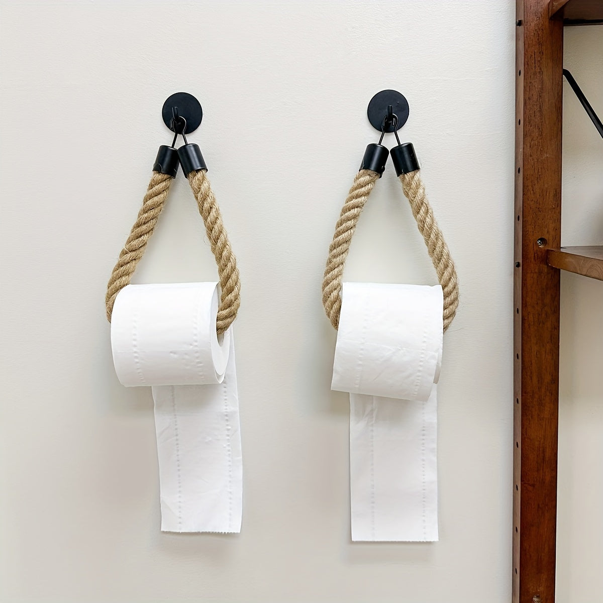 Support de papier toilette en corde de chanvre - Pour des salles de bains élégantes