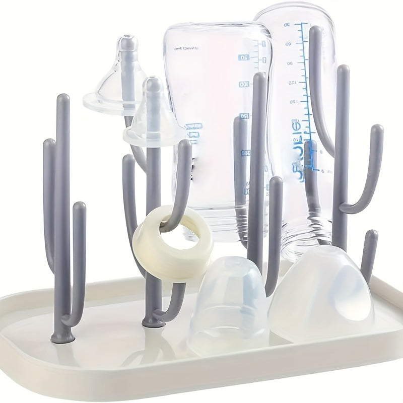 Support de Séchage en Forme de Cactus pour Biberons - Pratique et Élégant pour Accessoires de Bébé