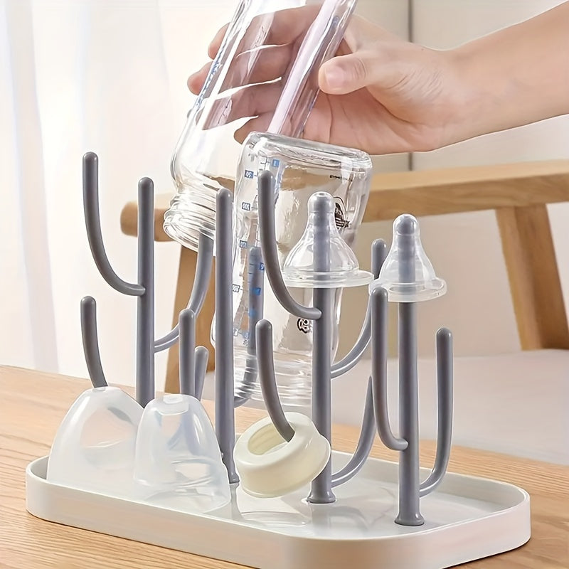 Support de Séchage en Forme de Cactus pour Biberons - Pratique et Élégant pour Accessoires de Bébé