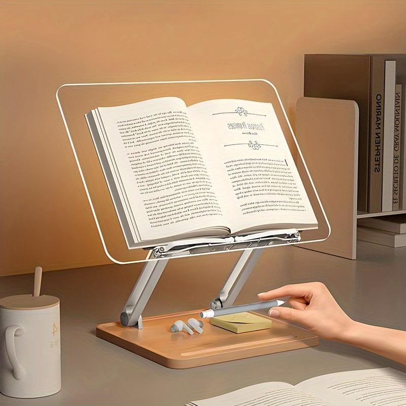 Support de lecture en acrylique ergonomique – Réglable et élégant
