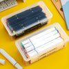 Boîte de Rangement Transparente - Pratique et Durable pour Fournitures Scolaires