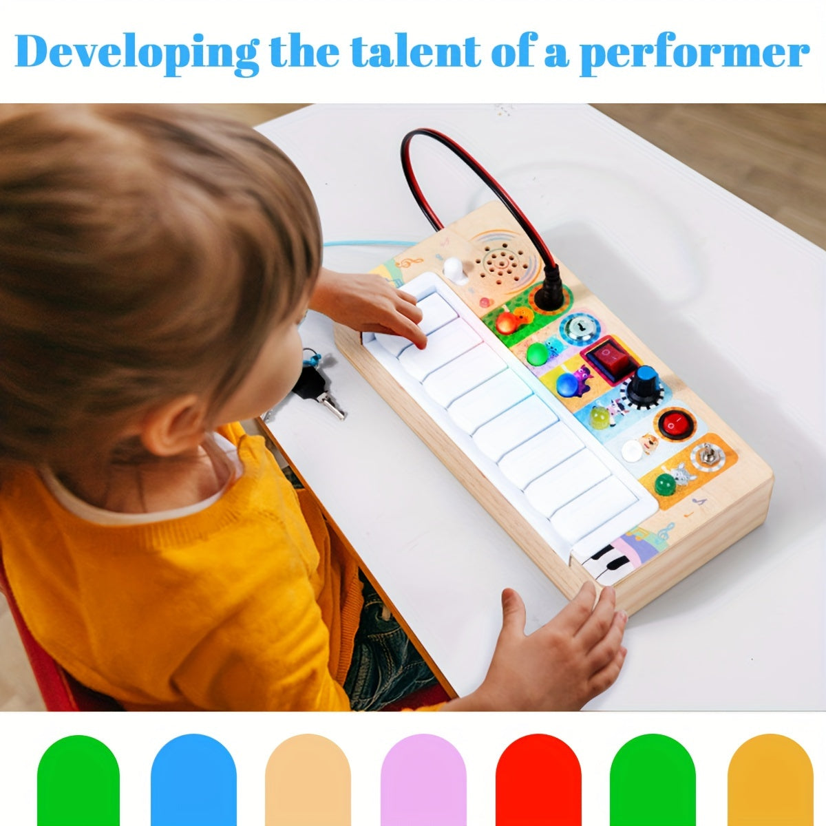 Tableau Musical Éducatif pour Enfants - Apprendre et Jouer avec Sons et Lumières
