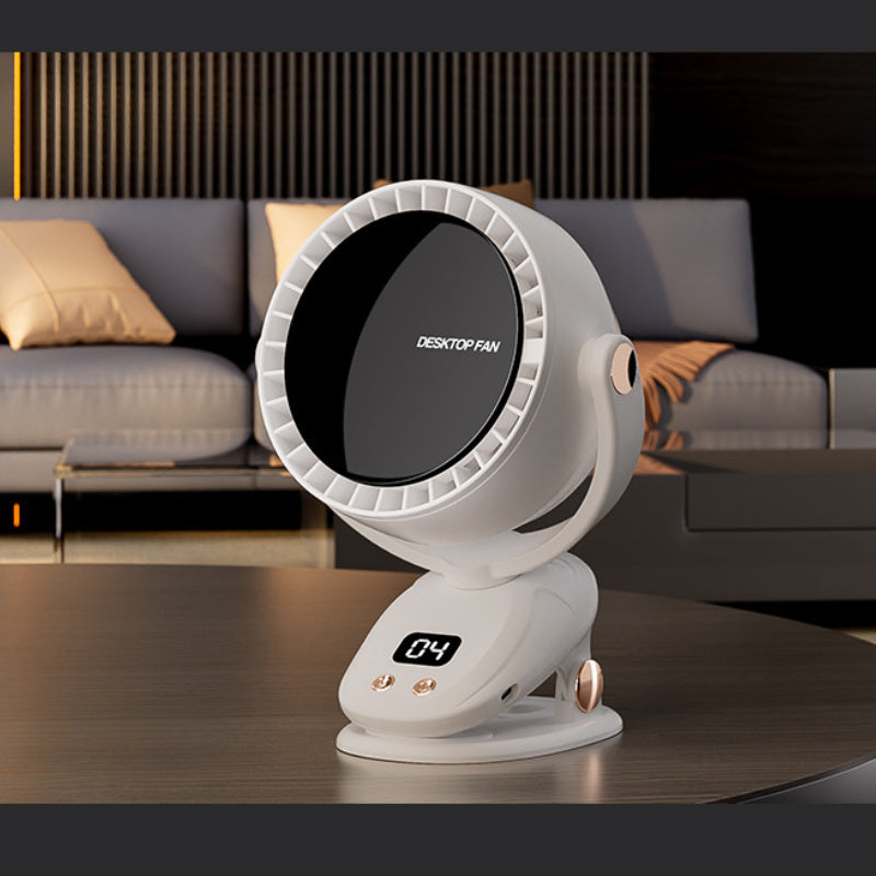 Ventilateur Portable Sans Lame avec Affichage Numérique – Refroidissement Silencieux et Rechargeable pour Intérieur et Extérieur