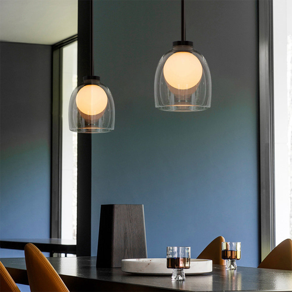 Suspension en Verre Moderne – Verre Fumé ou Transparent pour une Ambiance Élégante