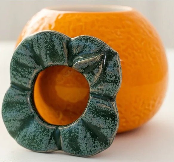 Vase de Table Hydroponique en Céramique Orange – Pot à Succulentes et Fleurs Élégant pour Décoration Intérieure Moderne