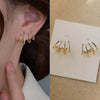 Boucles d'oreilles Illusion avec Quatre Créoles et Zirconia - Zarvia