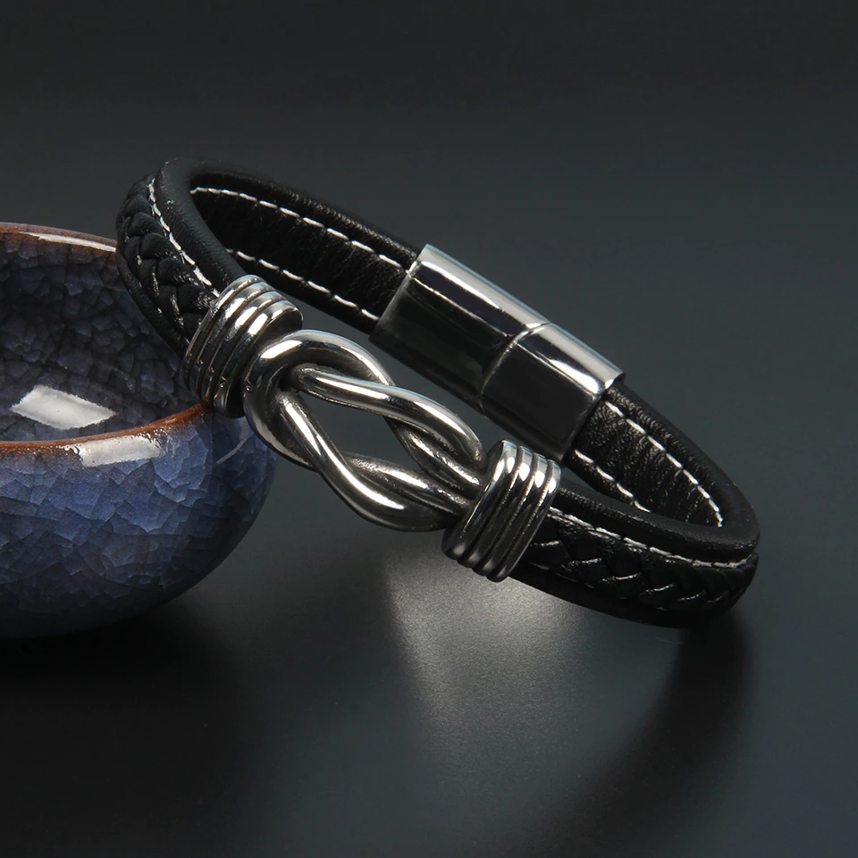 Bracelet Infini | Bracelet en Cuir avec Nœud