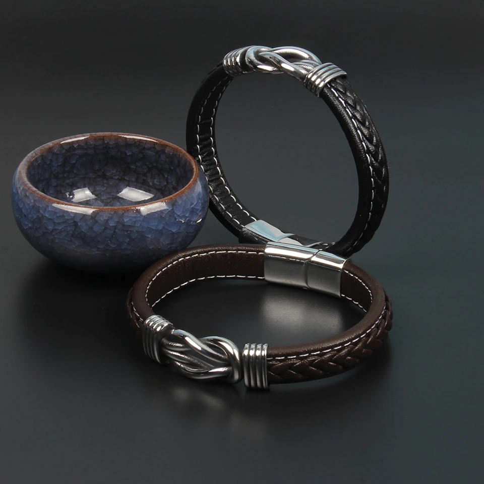 Bracelet Infini | Bracelet en Cuir avec Nœud