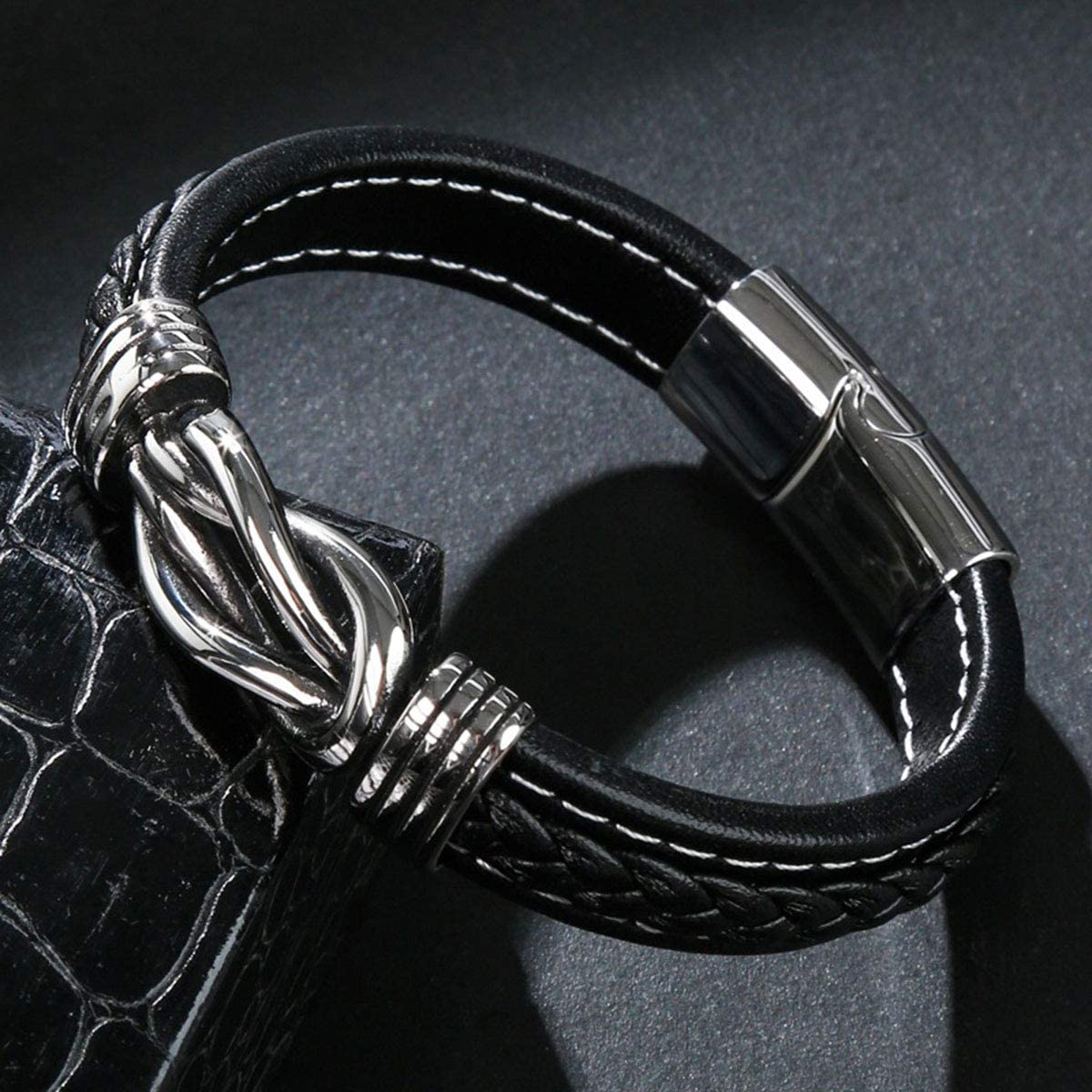 Bracelet Infini | Bracelet en Cuir avec Nœud