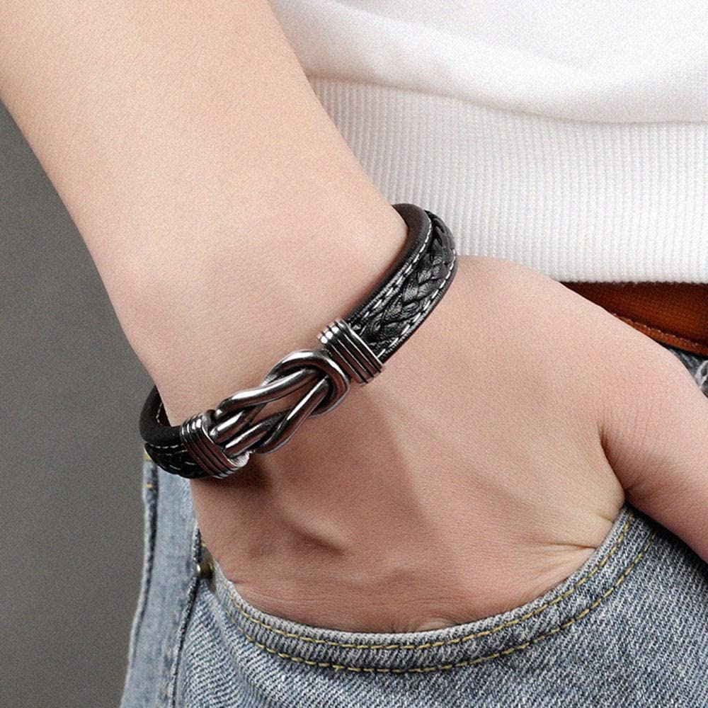 Bracelet Infini | Bracelet en Cuir avec Nœud