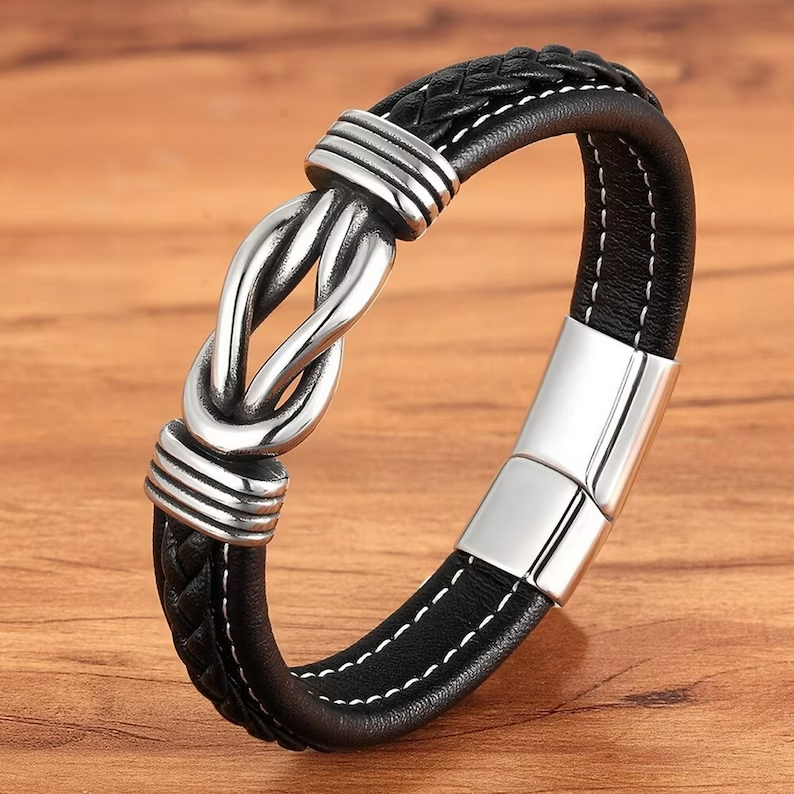 Bracelet Infini | Bracelet en Cuir avec Nœud