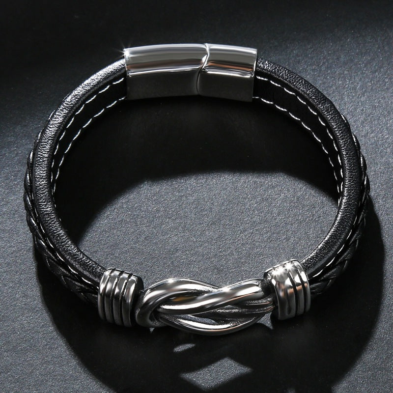 Bracelet Infini | Bracelet en Cuir avec Nœud