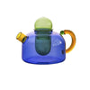 LuxeBrew Bouilloire Transparente et Ensemble de Tasses | Infusion élégante avec des couleurs contrastées pour un look raffiné