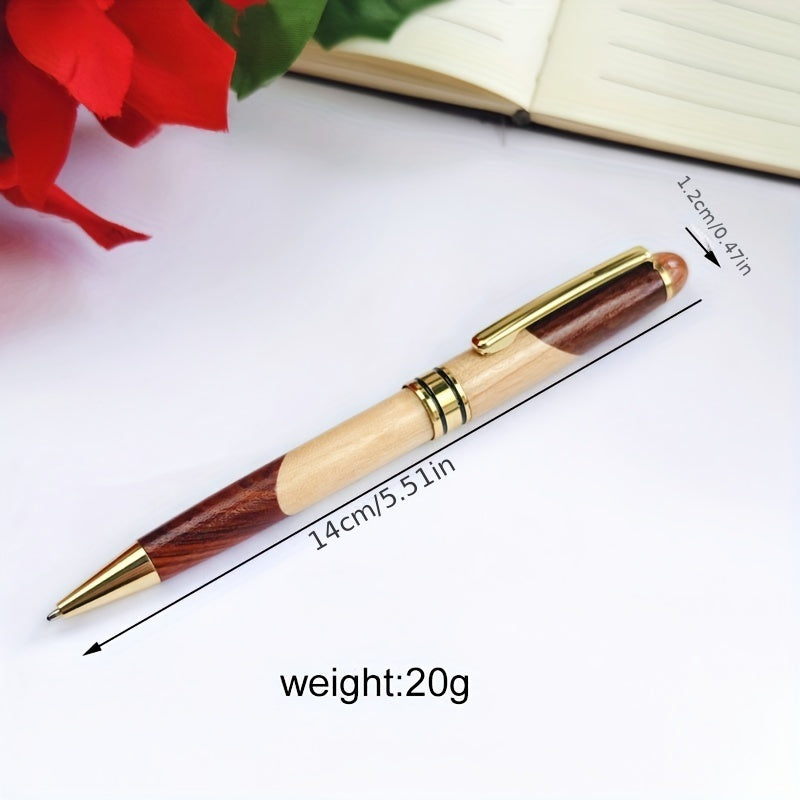 Boîte à stylos en bois premium avec stylo à bille de luxe – Professionnelle et élégante