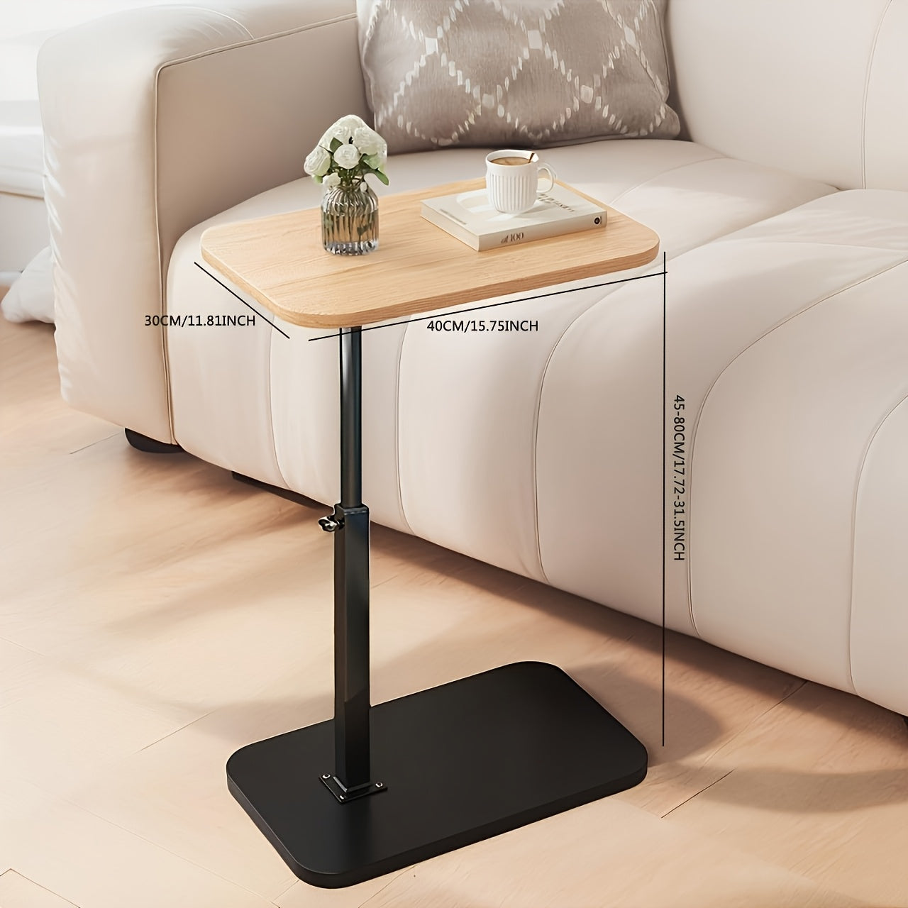 Table d'Angle Réglable – Parfaite pour le Canapé ou le Lit