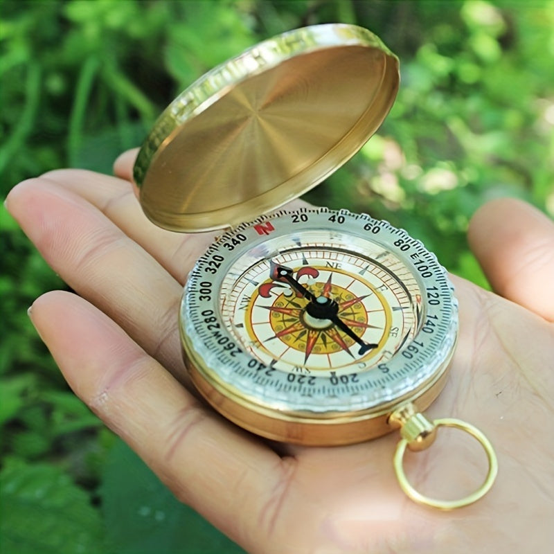 Boussole de Survie en Cuivre – Étanche et Luminescente pour Aventures Nocturnes
